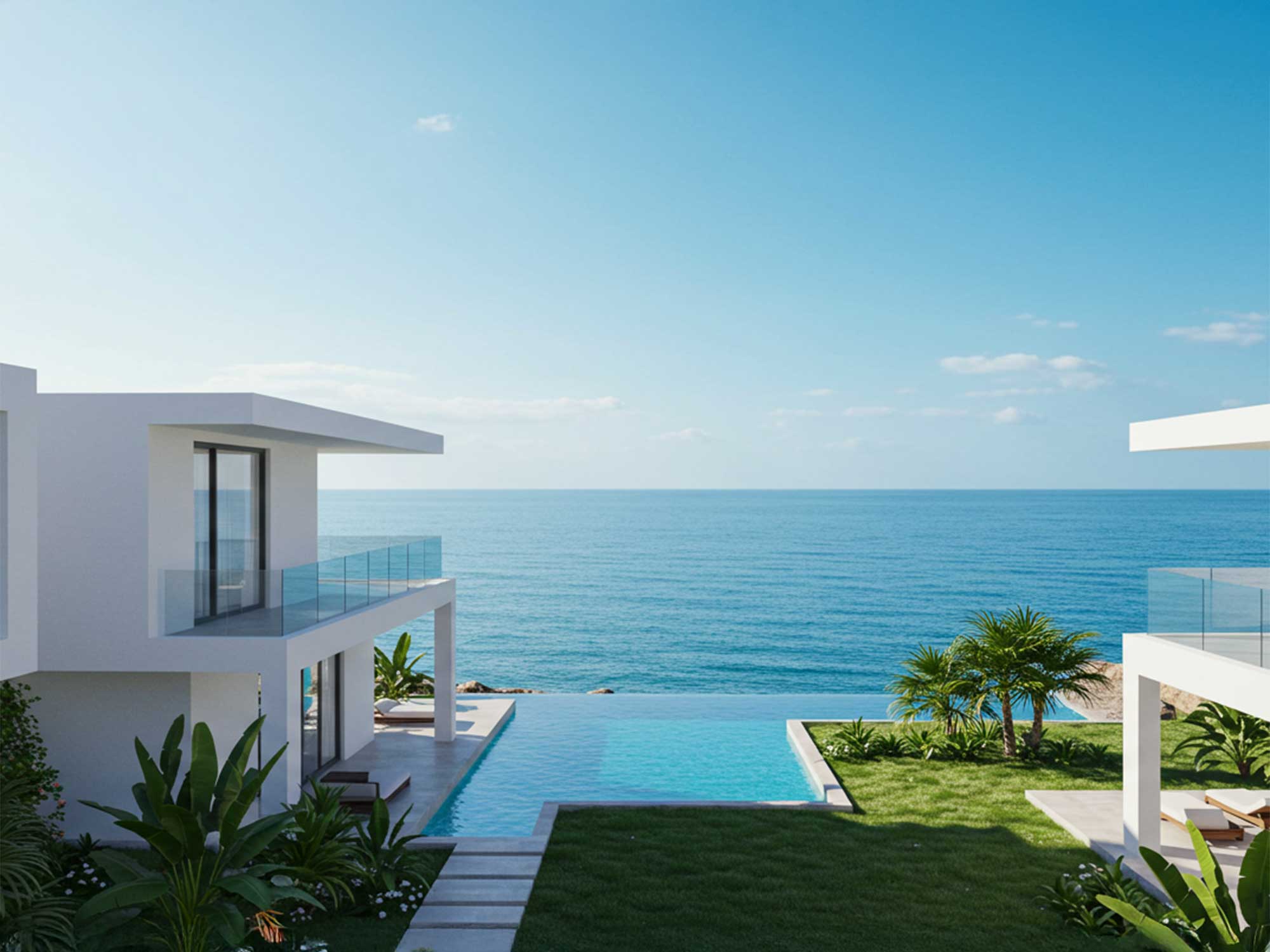 海に面した高級リゾートヴィラ